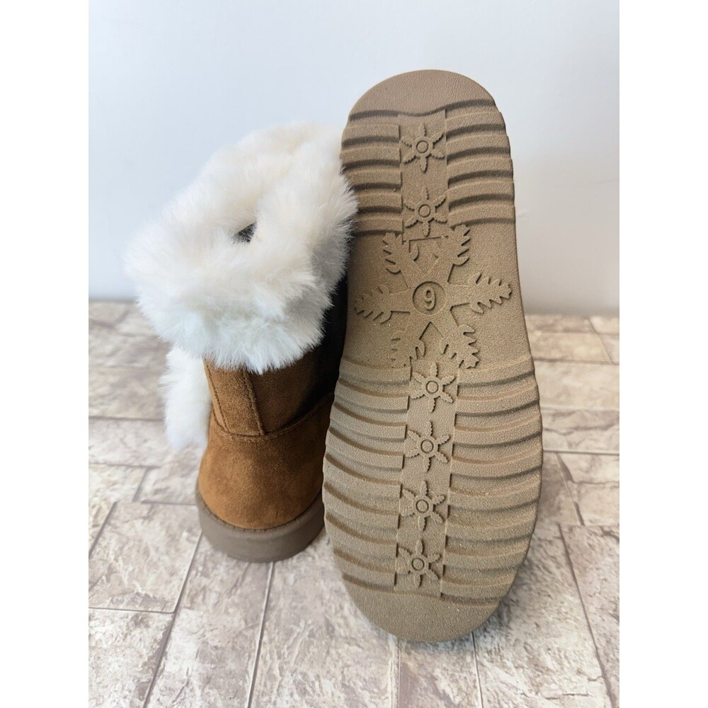 Sonoma Girls' Alainaa Faux fur Cozy Winter Boots AC2 Chestnut Sz 6 Girls / W 8 - Picture 7 of 9